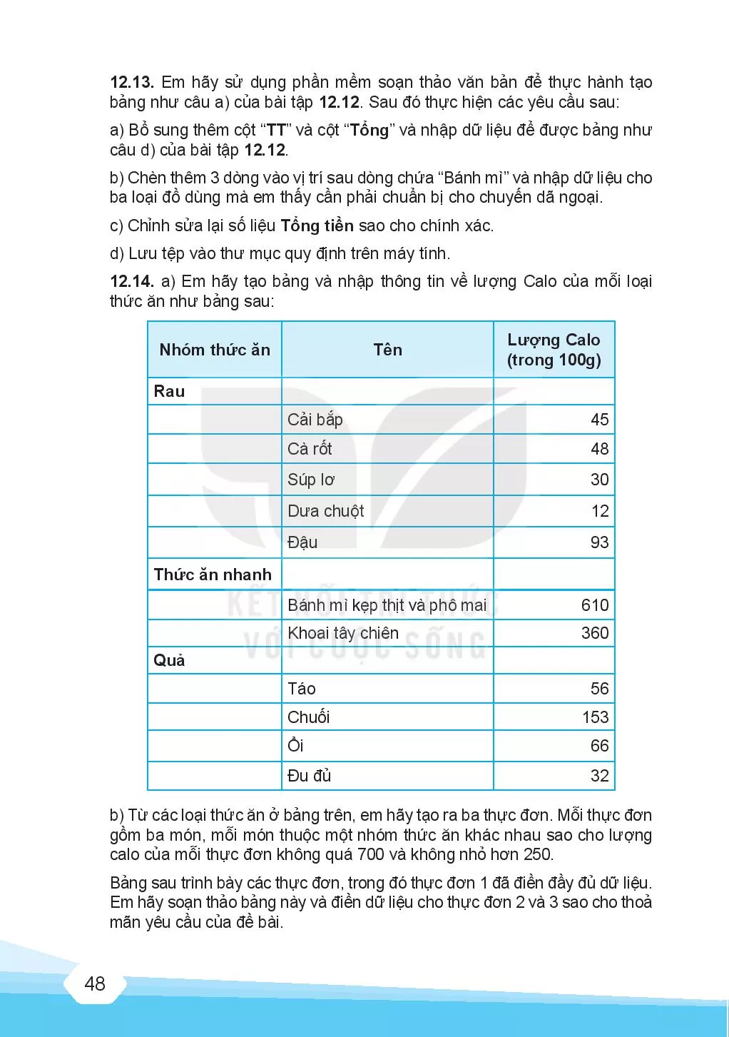 Bài 12. Trình bày thông tin ở dạng bảng