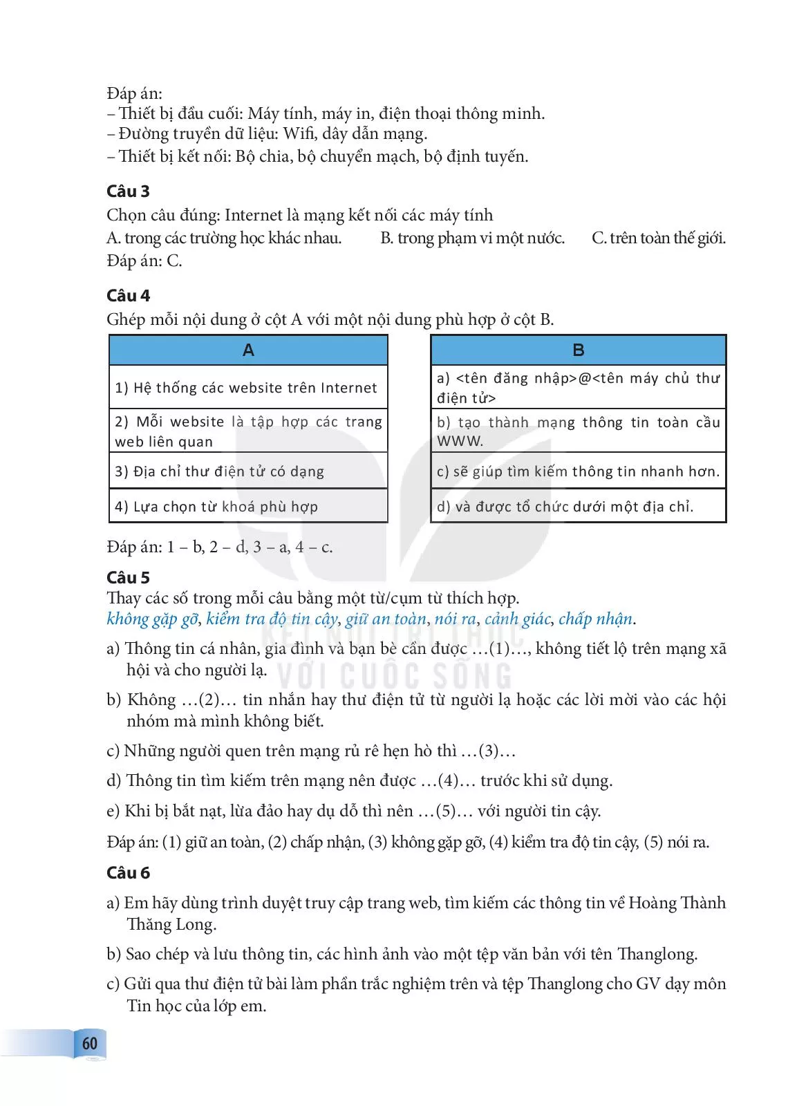 Hướng dẫn kiểm tra, đánh giá nội dung chủ đề 2,3,4