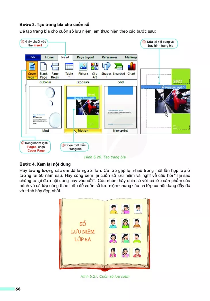 Bài 14. Thực hành tổng hợp: Hoàn thiện sổ lưu niệm 