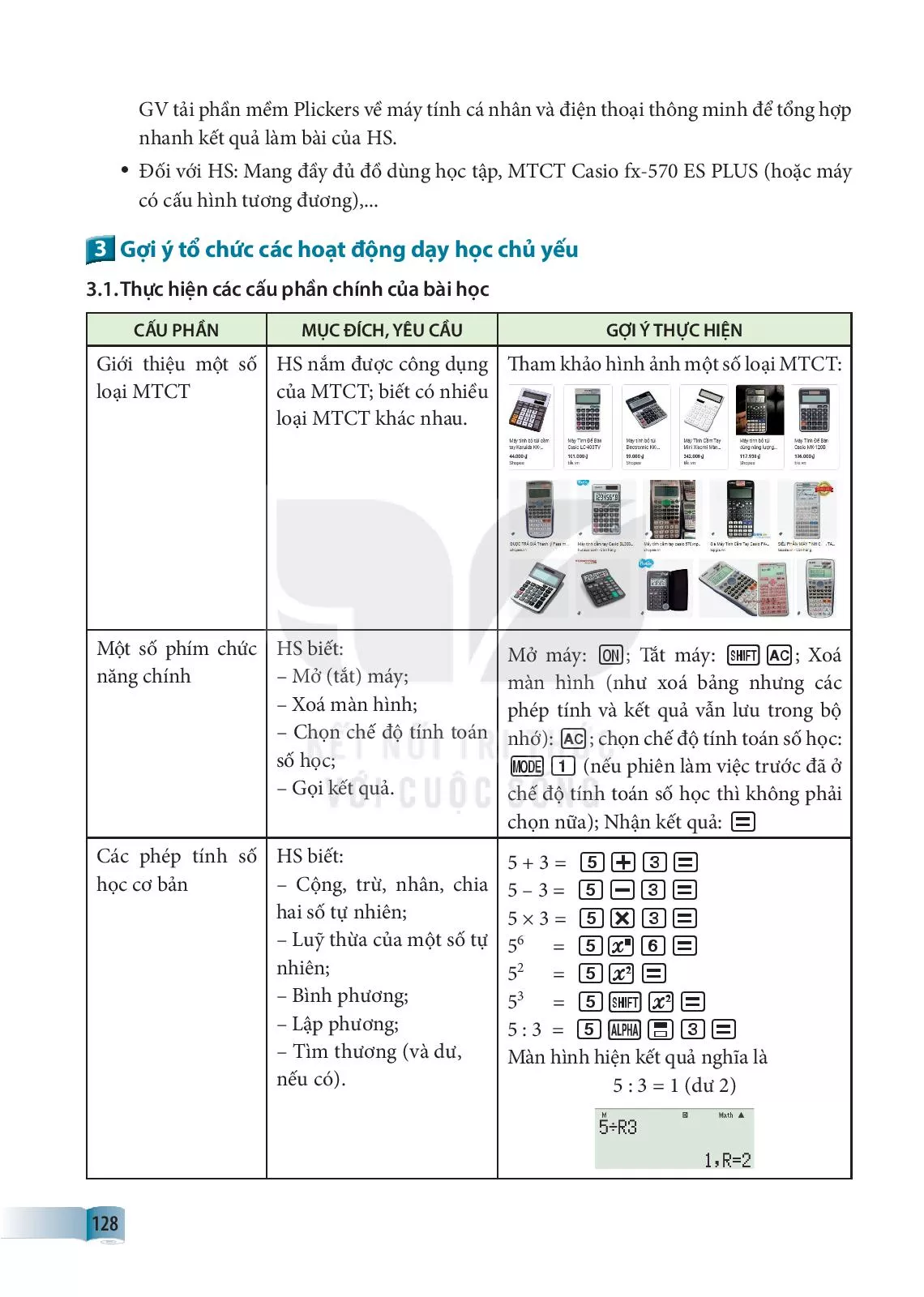 SỬ DỤNG MÁY TÍNH CẦM TAY (1 tiết)