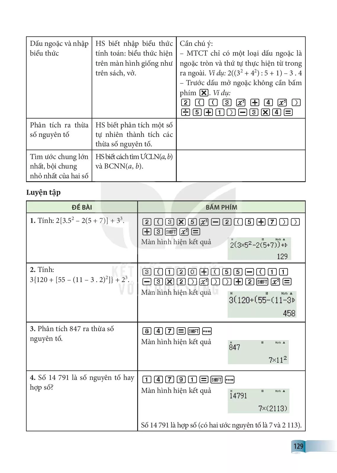 SỬ DỤNG MÁY TÍNH CẦM TAY (1 tiết)