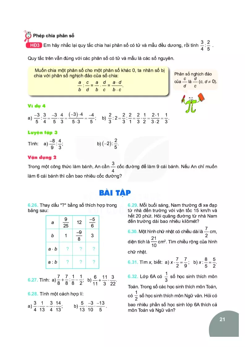 Bài 26. Phép nhân và phép chia phân số 