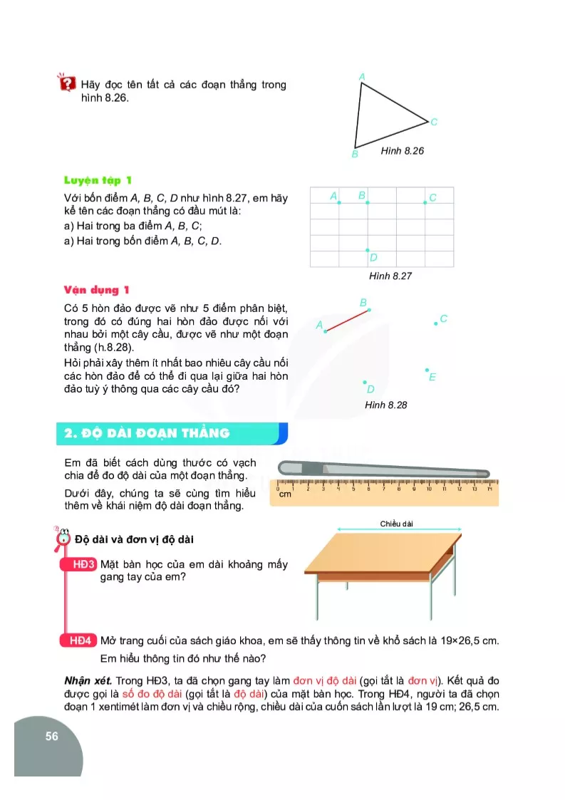 Bài 34. Đoạn thẳng. Độ dài đoạn thẳng