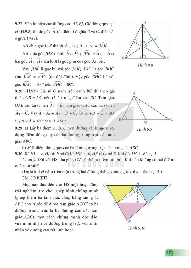Bài 35. Sự đồng quy của ba đường trung trực, ba đường cao trong một tam giác .