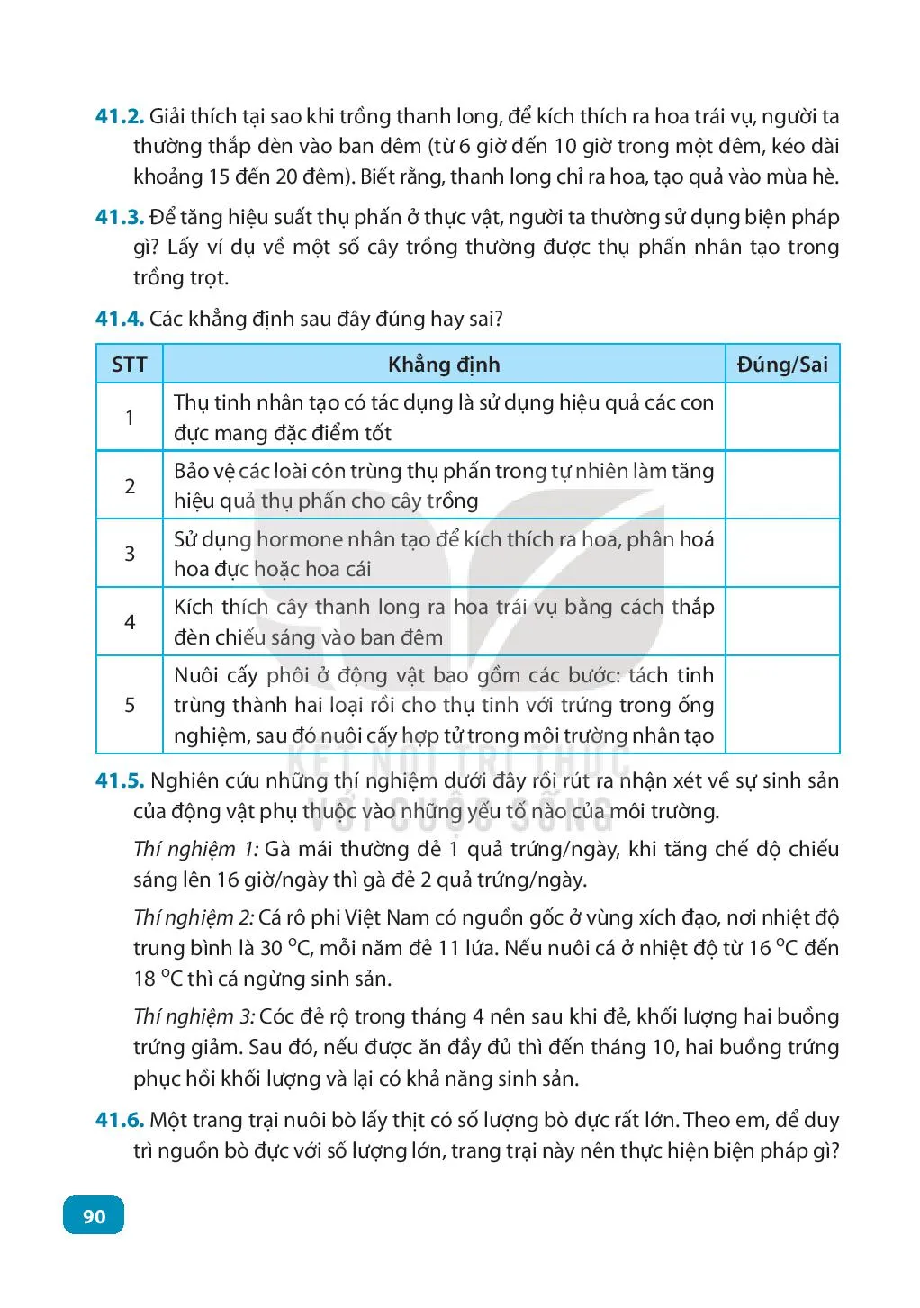 Bài 41 Một số yếu tố ảnh hưởng và điều hoà, điều khiển sinh sản ở sinh vật