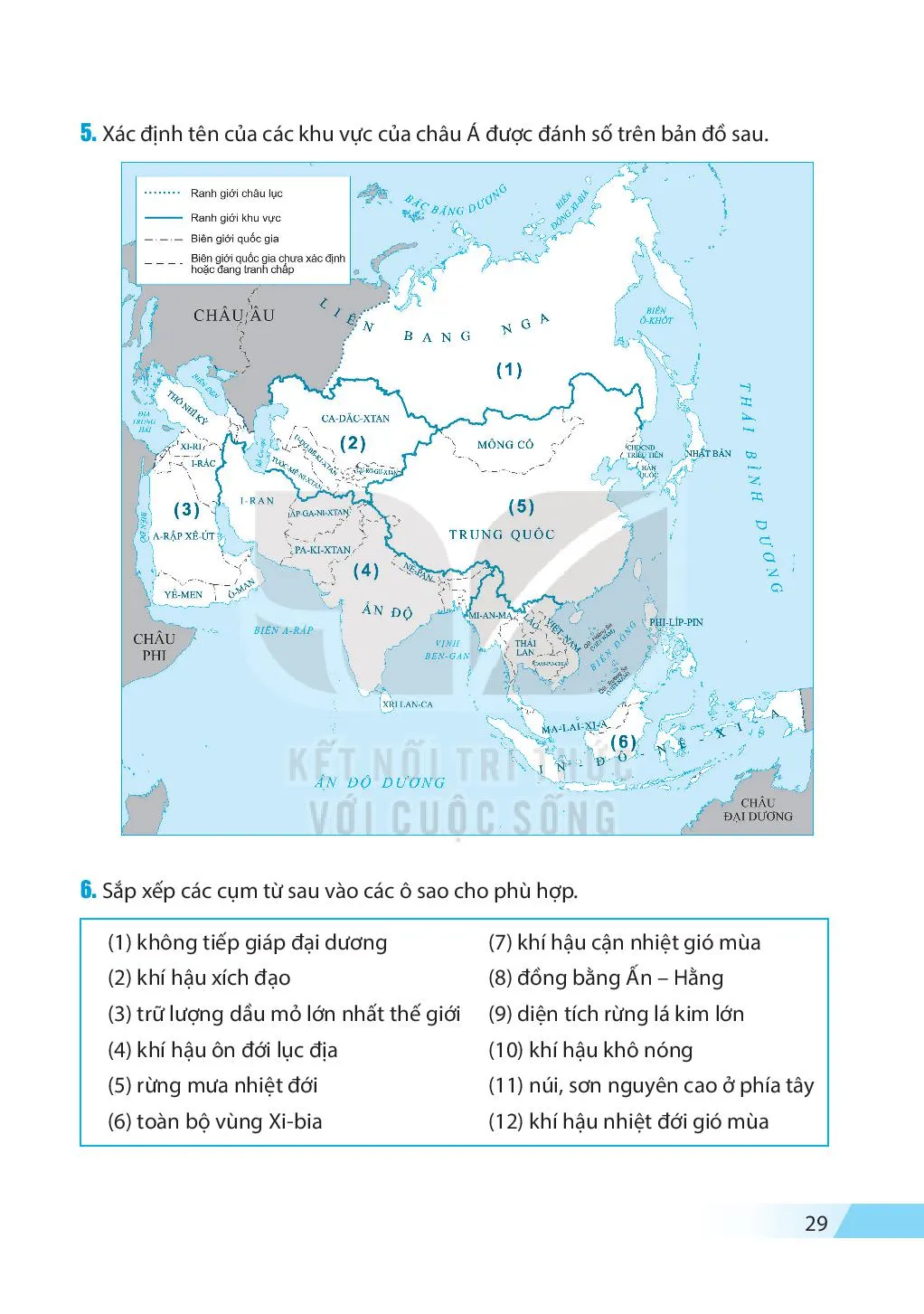 Bài 7. Bản đồ chính trị châu Á, các khu vực của châu Á.... 