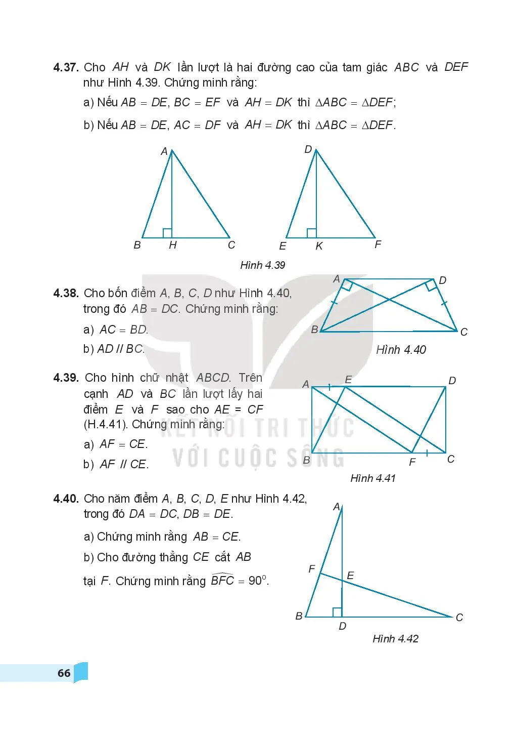 Bài 15. Các trường hợp bằng nhau của tam giác vuông