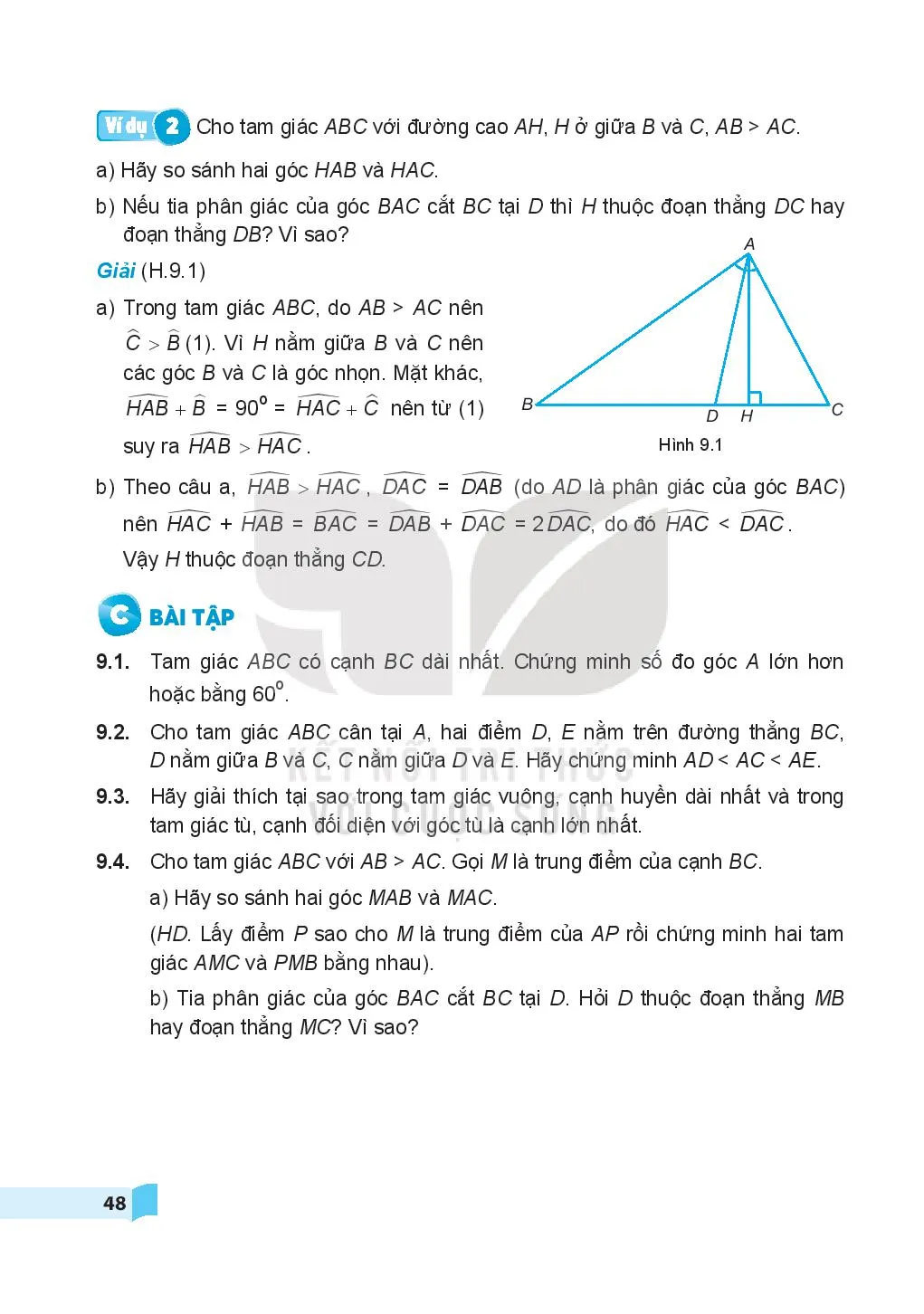 Bài 31. Quan hệ giữa góc và cạnh đối diện trong một tam giác