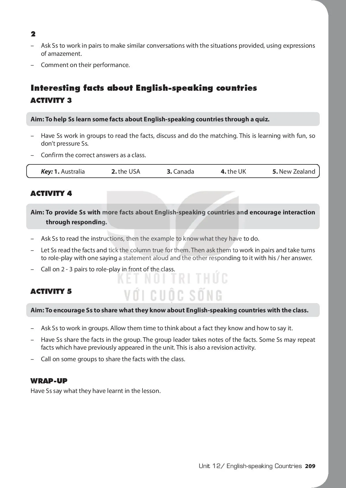 UNIT 12: ENGLISH-SPEAKING COUNTRIES
