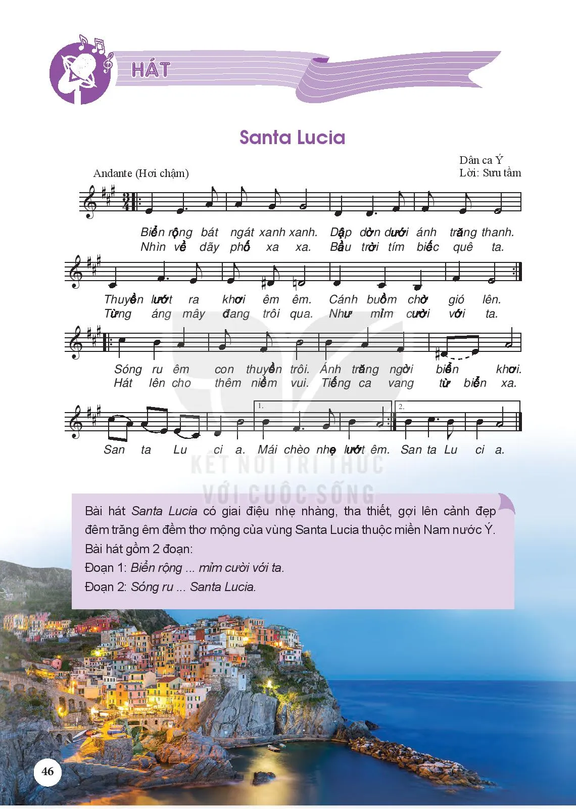 Hát: Bài hát Santa Lucia