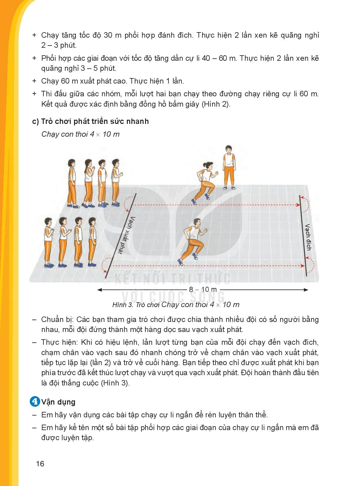Bài 3. Phối hợp các giai đoạn chạy cự li ngan (60 m)