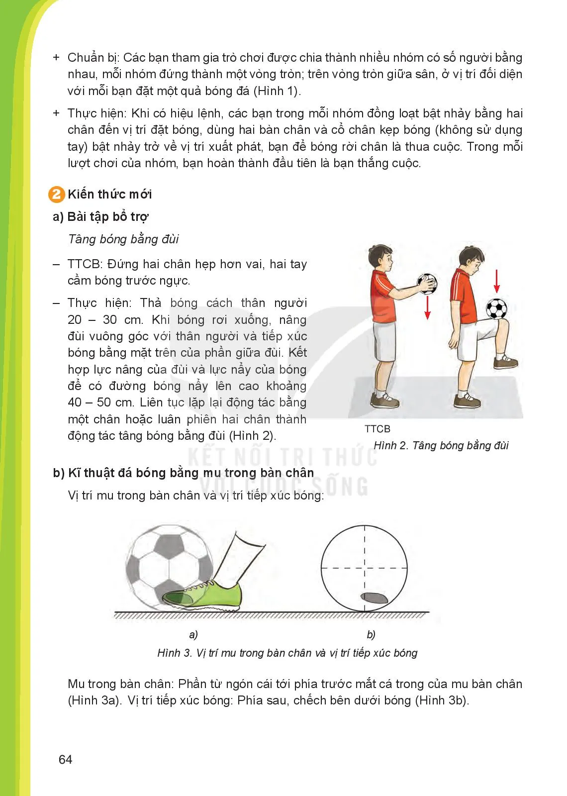 Bài 1. Kĩ thuật đá bóng bằng mu trong bán chân