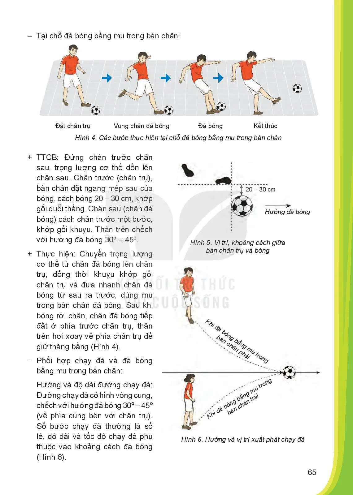 Bài 1. Kĩ thuật đá bóng bằng mu trong bán chân
