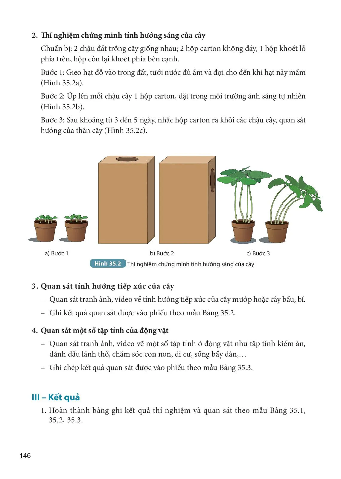 Bài 35 Thực hành: Cảm ứng ở sinh vật