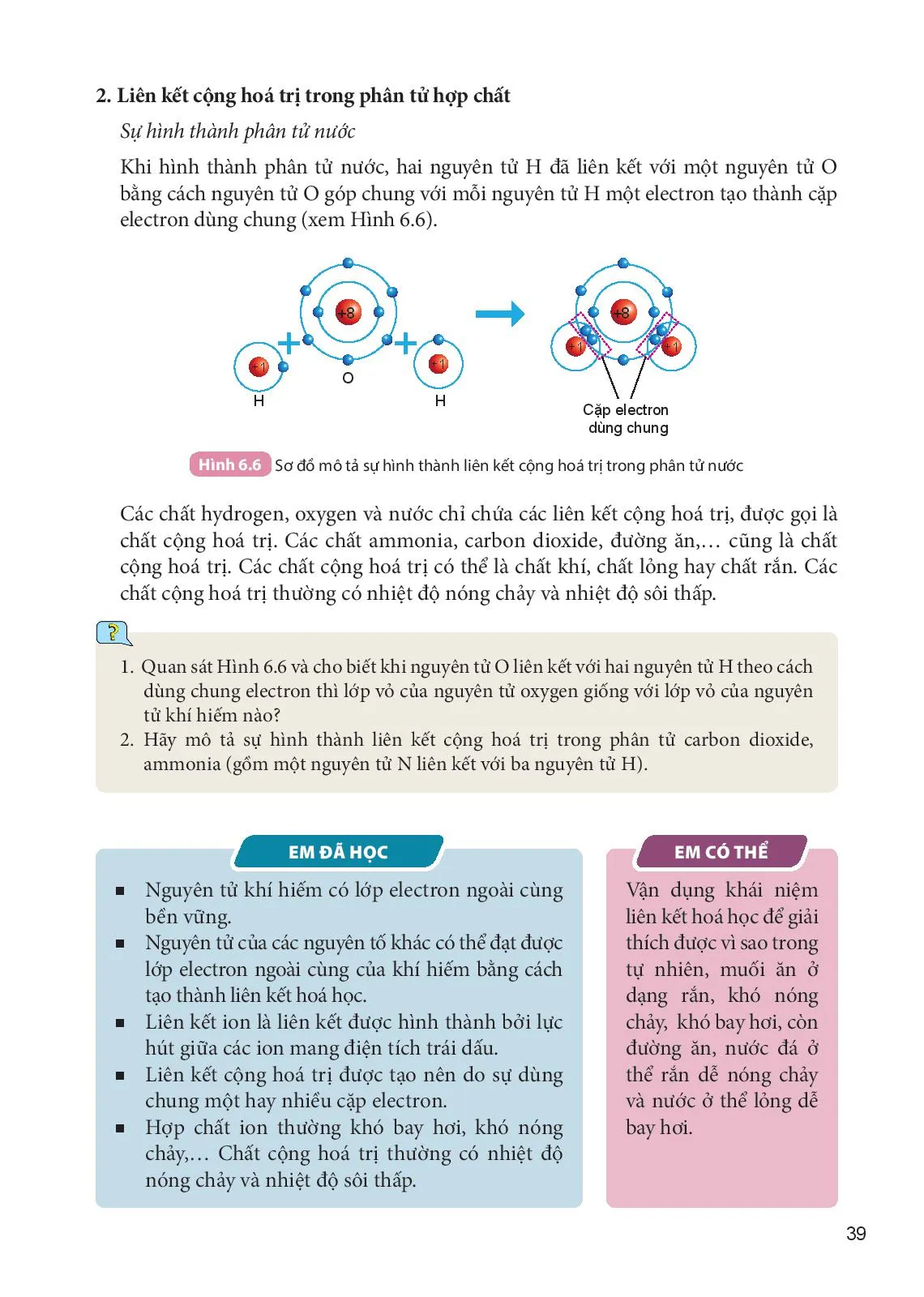 Bài 6 Giới thiệu về liên kết hoá học