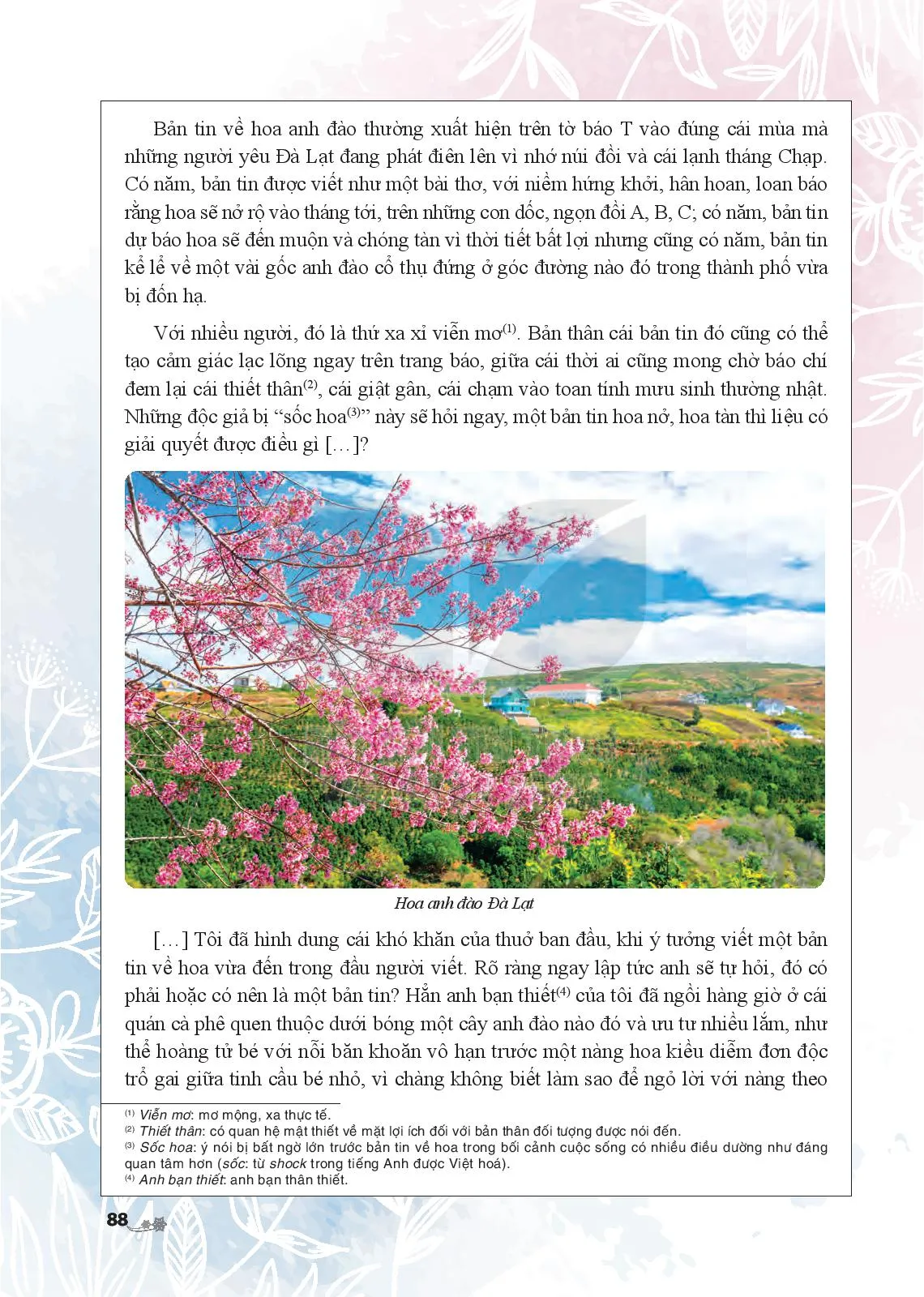 Bản tin về hoa anh đào (Nguyễn Vĩnh Nguyên)