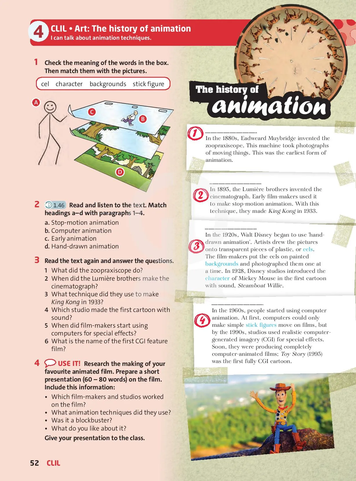 CLIL: The history of animation 