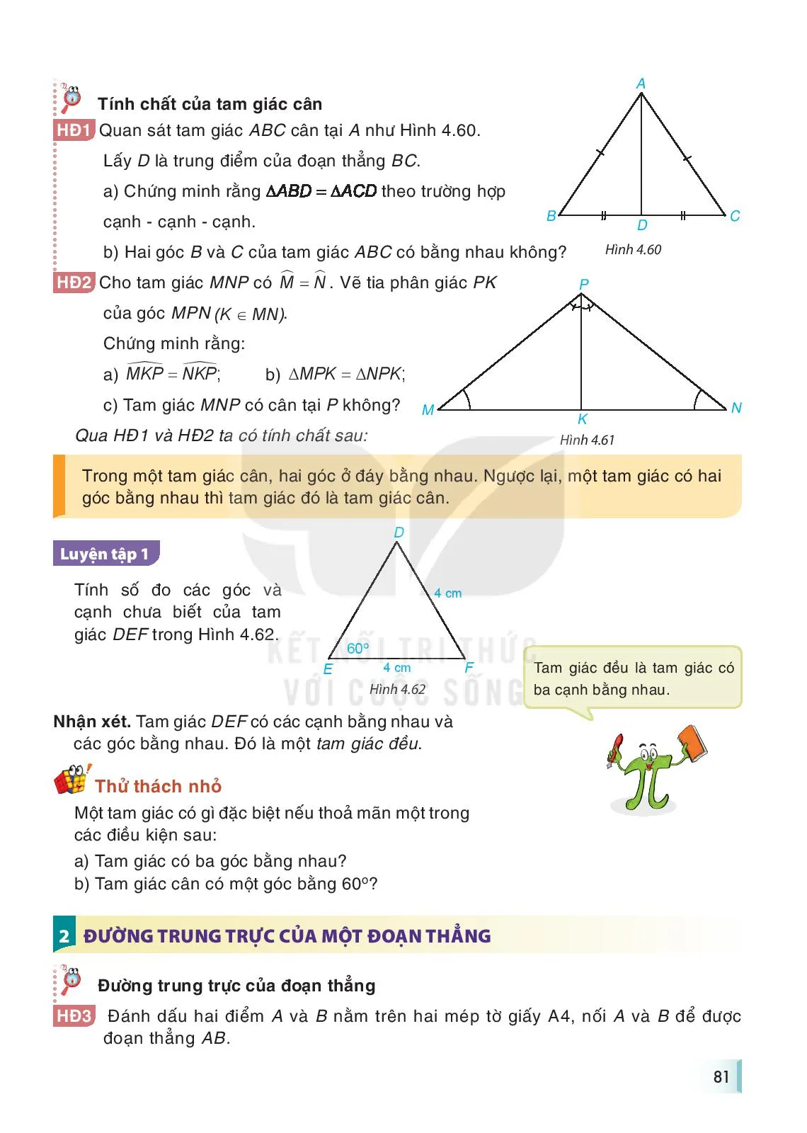 Bài 16. Tam giác cân. Đường trung trực của đoạn thẳng