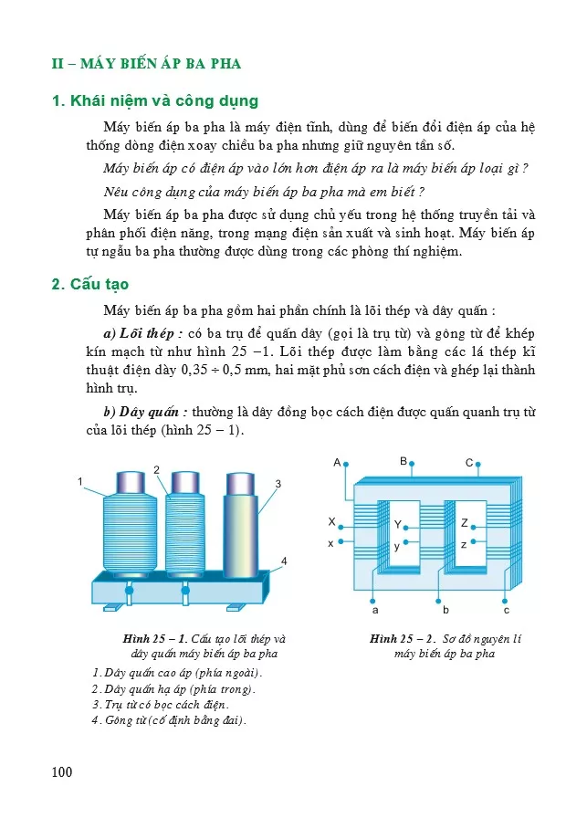 Bài 25. Máy điện xoay chiều ba pha - Máy biến áp ba pha
