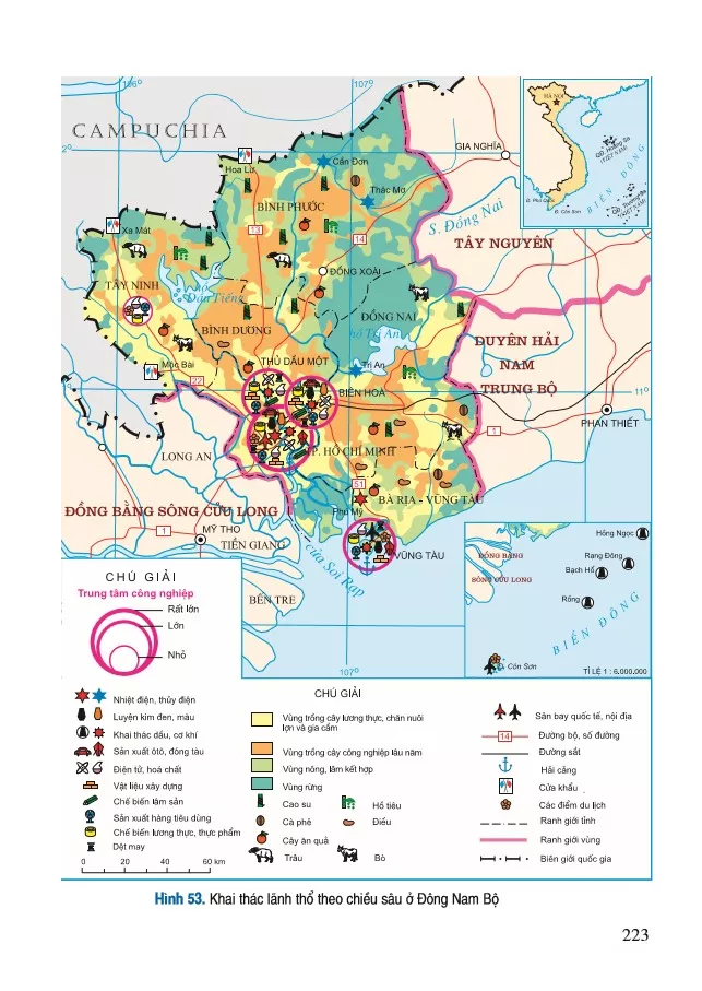 Bài 53. Vấn đề khai thác lãnh thổ theo chiều sâu ở Đông Nam Bộ