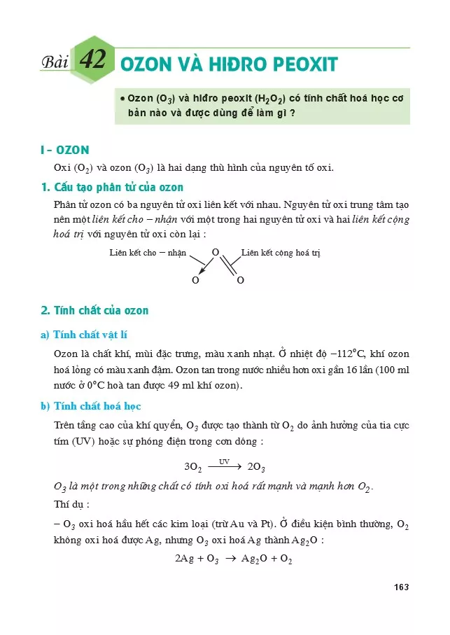 Bài 42 Ozon và hiđro peoxit