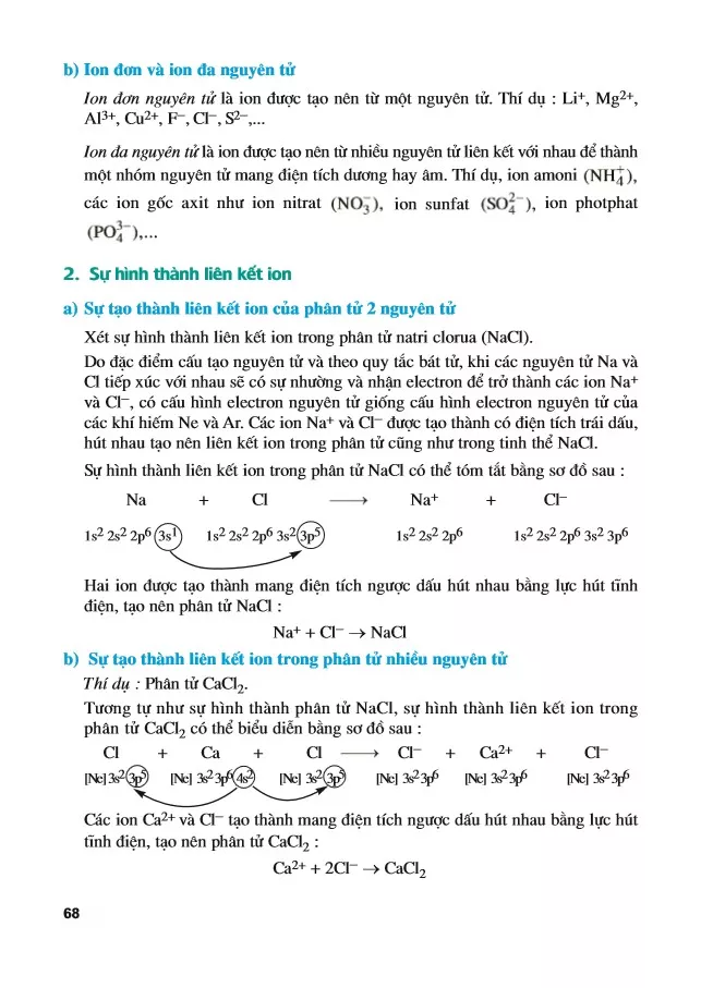 Bài 16 Khái niệm về liên kết hoá học. Liên kết ion