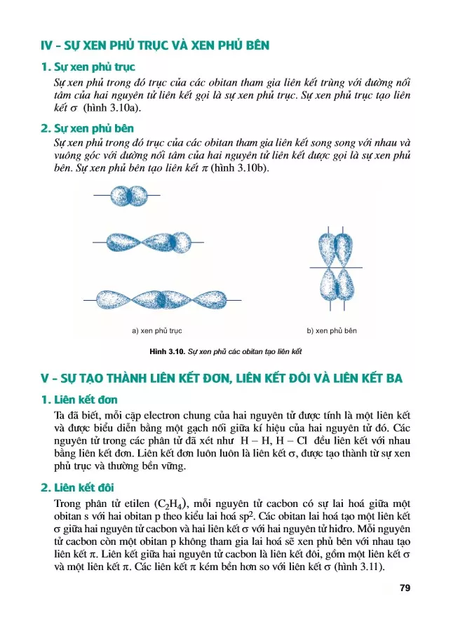 Bài 18 Sự lai hoá các obitan nguyên tử. Sự hình thành liên kết đơn, liên kết đôi và liên kết ba