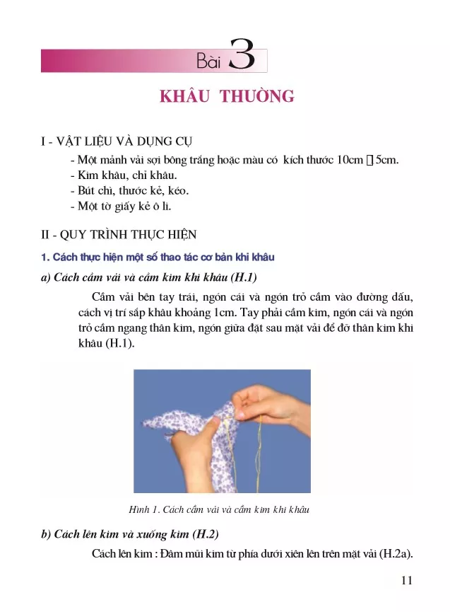 Bài 3. Khâu thường 