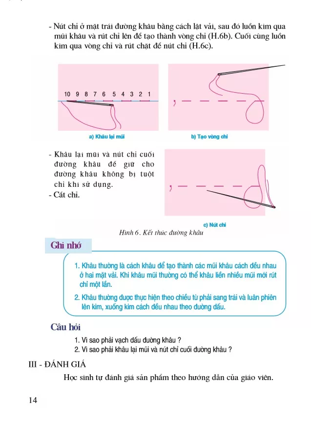 Bài 3. Khâu thường 