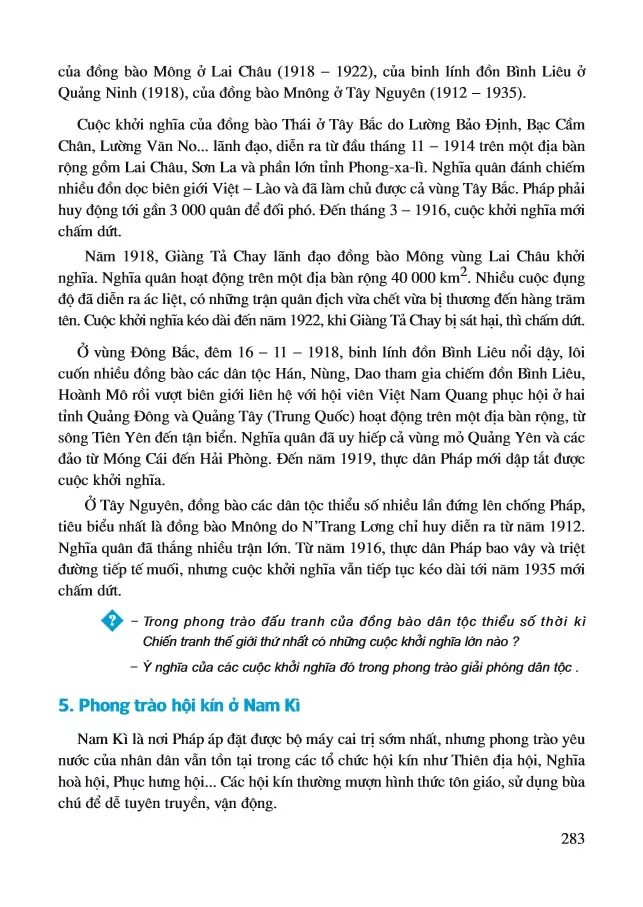 Bài 39. Việt Nam trong những năm Chiến tranh thế giới thứ nhất (1914 – 1918)