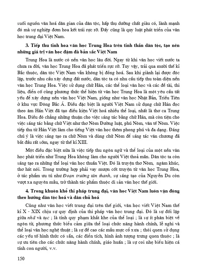 Khái quát văn học Việt Nam từ thế kỉ X đến hết thế kỉ XIX