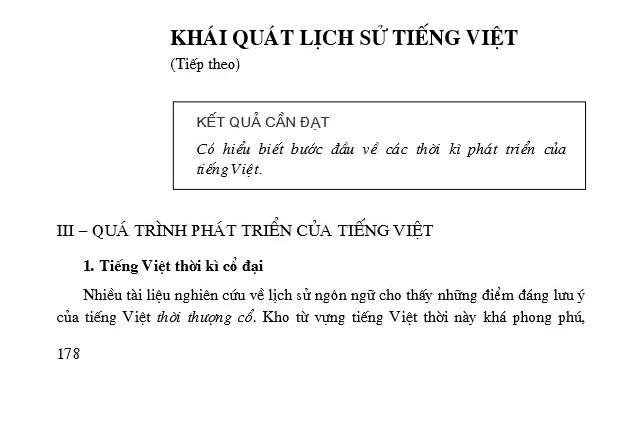 Khái quát lịch sử tiếng Việt (Tiếp theo)