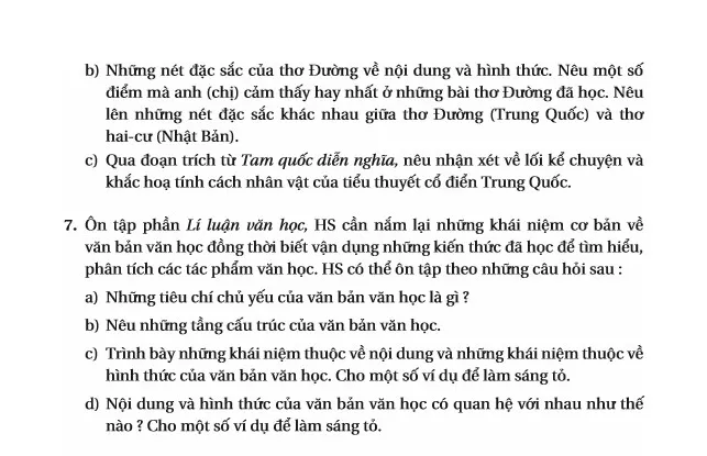 Tổng kết phần Văn học