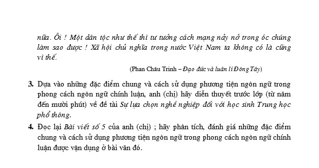 Phong cách ngôn ngữ chính luận