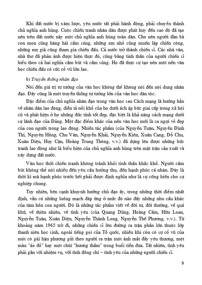 Khái quát văn học Việt Nam từ Cách mạng tháng Tám 1945 đến hết thế kỉ XX