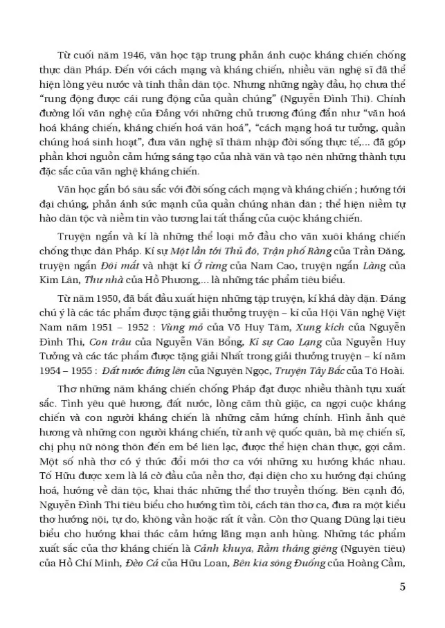 Khái quát văn học Việt Nam từ Cách mạng tháng Tám năm 1945 đến hết thế kỉ XX