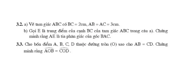 $3. Trường hợp bằng nhau thứ nhất của tam giác. cạnh – cạnh – cạnh (c.c.c)