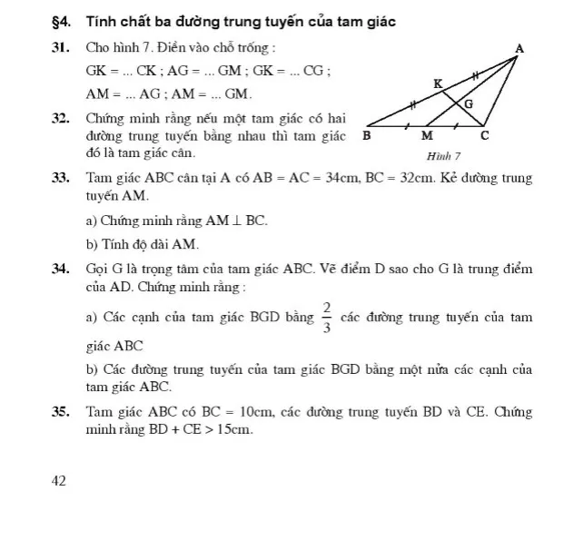 $4. Tính chất ba đường trung tuyến của tam giác