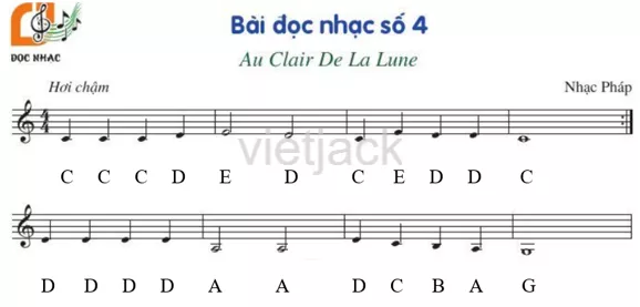 Bài đọc nhạc số 4 Doc Nhac Bai Doc Nhac So 4 54537