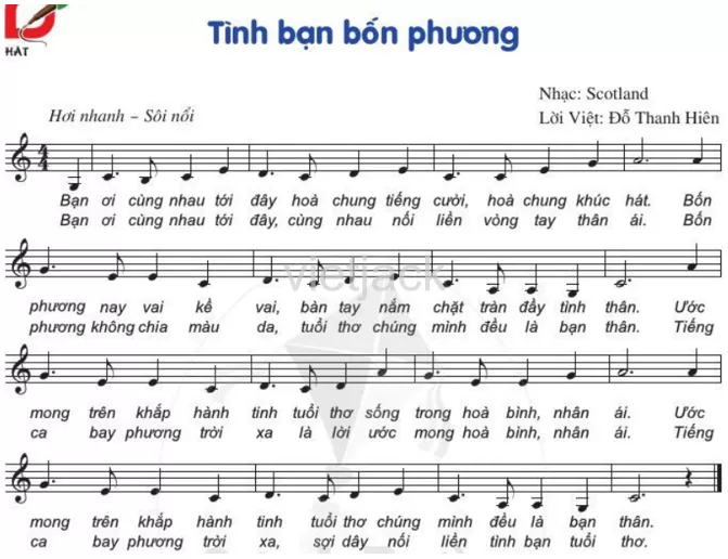 Bài hát Tình bạn bốn phương Hat Bai Hat Tinh Ban Bon Phuong 54518