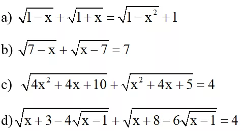 4 cách giải phương trình vô tỉ cực hay | Bài tập Toán 9 chọn lọc có giải chi tiết 4 Cach Giai Phuong Trinh Vo Ti Cuc Hay 18