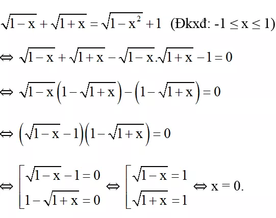 4 cách giải phương trình vô tỉ cực hay | Bài tập Toán 9 chọn lọc có giải chi tiết 4 Cach Giai Phuong Trinh Vo Ti Cuc Hay 19