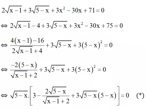 Cách giải phương trình vô tỉ bằng phương pháp sử dụng biểu thức liên hợp cực hay | Bài tập Toán 9 chọn lọc có giải chi tiết Cach Giai Phuong Trinh Vo Ti Bang Phuong Phap Su Dung Bieu Thuc Lien Hop Cuc Hay 32