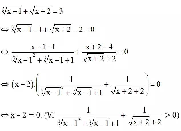 Cách giải phương trình vô tỉ bằng phương pháp sử dụng biểu thức liên hợp cực hay | Bài tập Toán 9 chọn lọc có giải chi tiết Cach Giai Phuong Trinh Vo Ti Bang Phuong Phap Su Dung Bieu Thuc Lien Hop Cuc Hay 4