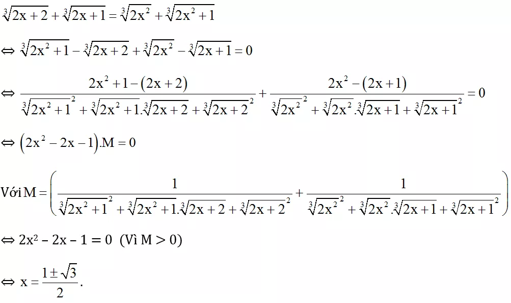 Cách giải phương trình vô tỉ bằng phương pháp sử dụng biểu thức liên hợp cực hay | Bài tập Toán 9 chọn lọc có giải chi tiết Cach Giai Phuong Trinh Vo Ti Bang Phuong Phap Su Dung Bieu Thuc Lien Hop Cuc Hay 6