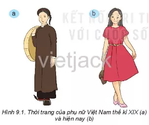 Nêu sự khác biệt về thời trang của phụ nữ Việt Nam giữa hai thời điểm khác nhau Kham Pha Trang 51 Cong Nghe Lop 6 Ket Noi Tri Thuc