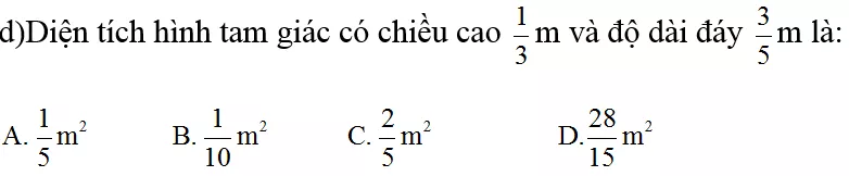 Đề thi Toán lớp 5 Học kì 1, Học kì 2 chọn lọc, có đáp án De 4 Cuoi Ki 1 Cau 1