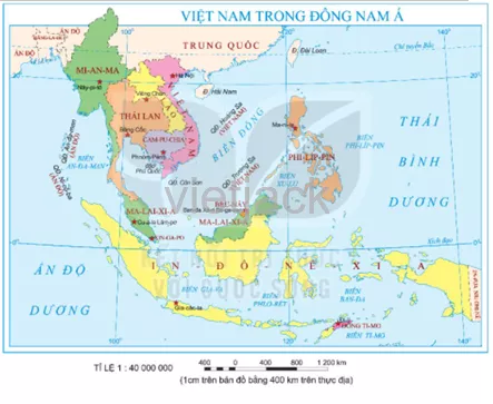 cho biết Biển Đông tiếp giáp với phần đất liền của nước ta ở những hướng nào Luyen Tap 1 Trang 105 Dia Li Lop 6 Ket Noi Tri Thuc