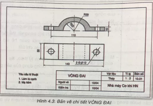 Công nghệ 8 VNEN Bài 4: Bản vẽ kĩ thuật đơn giản | Hay nhất Giải bài tập Công nghệ 8 VNEN Bai 4 Ban Ve Ki Thuat Don Gian 5