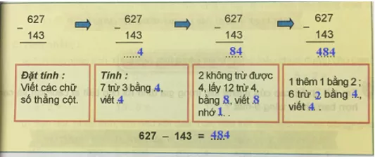 Giải Toán 3 VNEN Bài 4: Trừ các số có ba chữ số (có nhớ) | Hay nhất Giải bài tập Toán 3 VNEN Bai 4 Tru Cac So Co Ba Chu So Co Nho 2
